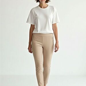 LACOSTE Women's Tan Slim Fit Pants Size 32